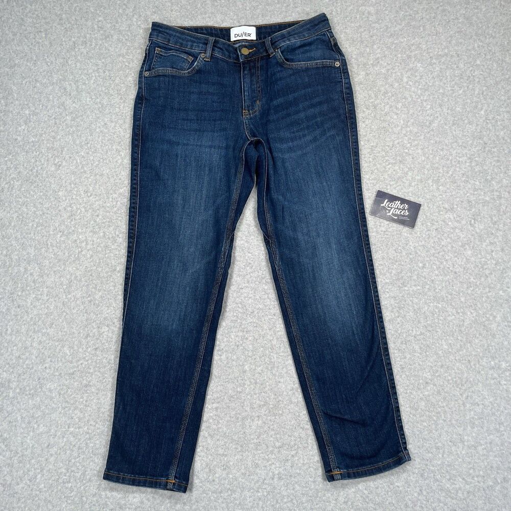 DUER Jeans Womens 27x28 (28x27) Heritage Blue Girlfriend Ankle Denim Performance